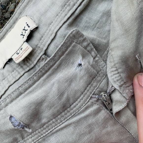 Low wasted canvas bootcut pants - Picture 4 of 5